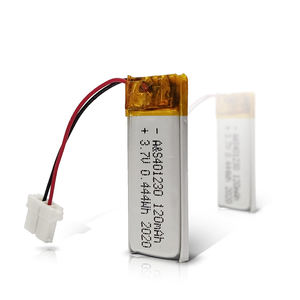 小型充電式リチウムイオンポリマーバッテリー3.7v 120mAh 401230 Lipoバッテリー (UL/IEC62133/UN38.3付き) - Product Image 1