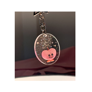 Custom Printed Transparent Acrylic Keychain Anime-Inspired Holographic Charms Personalized Plastic Crafts
