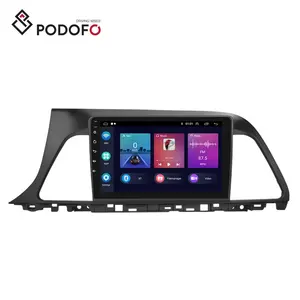 (US Stock) Podofo 9'' Android 13 Car Radio For Hyundai Sonata 2016 Radio Car CarPlay Android Auto GPS WIFI BT FM RDS Wholesale