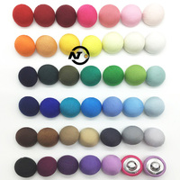 Boutons décoratifs écologiques à dos plat, recouverts de tissu coloré, pour manteaux, chemises et sacs