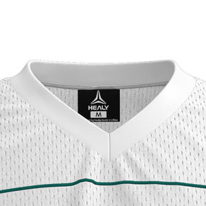 Camiseta Deportiva Healy Estilo Americano, Retro, con Contraste de Color, Cuello en V Holgado, Transpirable, de Malla, Estilo Urbano - Product Image 4