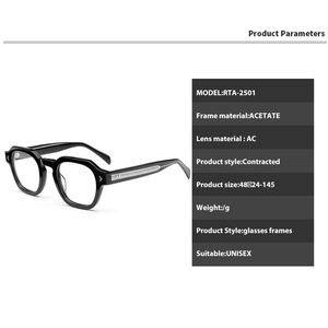 Wholesale High-quality Optical Frames Handmade Acetate Glasses Women Thick-frame Glasses Frames Men's Optical Glasses - Product Image 4
