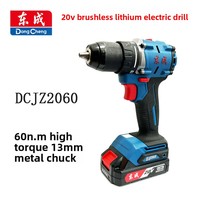 Perceuse sans fil sans balais DCJZ2060 20V Lithium-Ion, perceuse à main à deux vitesses, couple maximal de 30 Nm, OEM, légère, électrique, pour usage domestique