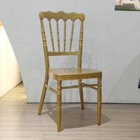 Chaises de mariage Chiavari de haute qualité en métal doré, chaises d'événement en acier, chaises Napoléon Chiavari