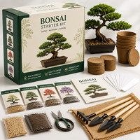 Kit DIY Bonsaï pour Débutants - Utilisation sur Bureau, Pot de Fleurs Écologique Personnalisable avec Disque de Terreau Nutritif