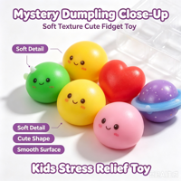 Lot de 24 mini-jouets sensoriels TPR Squishy Mystery Dumpling, édition Spatiale, pour calendrier de compte à rebours, jouet de décompression souple à presser