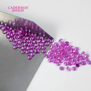 Cadermay Rose Red Zircon Loose Stones Round 2 3mm For Jewelry Making - Product Image 4