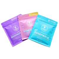 Sachet d'échantillon cosmétique de finition mate sac scellé de poche de feuille de plastique d'emballage plat de 3 côtés avec l'impression