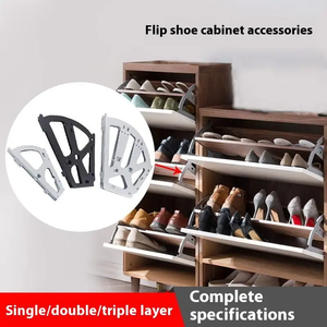 Herrajes para Muebles: Bisagra de Acero Inoxidable para Cajones de Zapatos de 1/2/3 Niveles, Estante Plegable, Accesorios para Armarios - Product Image 4