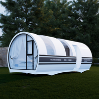 Maison conteneur modulaire préfabriquée de luxe de 20 pieds cabine apple villa capsule extensible de 2 chambres à coucher