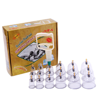 Kit de 18 ventouses médicales pour thérapie par aspiration anti-cellulite et massage