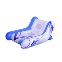Chaise de piscine gonflable en maille, transat aquatique flottant pour une personne, siège portable pour fête à la plage, hamac aquatique, lit flottant