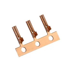 1.0 Round Tube Length 7mm Brass 0.3 Thick Butt Plug Solder Free 1.0 Copper Tube Terminal