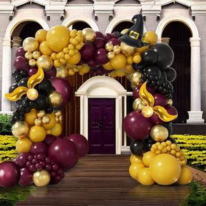 <span class=keywords><strong>Decorazioni</strong></span> con <span class=keywords><strong>Palloncini</strong></span> a Tema Scuola di Magia per <span class=keywords><strong>Halloween</strong></span>, Kit per Arco e Ghirlanda per <span class=keywords><strong>Decorazioni</strong></span> di Feste di Compleanno - Product Image 1