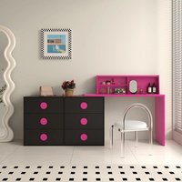 Table de maquillage pivotante moderne de luxe en bois massif avec tiroirs pliables, disponible en plusieurs couleurs