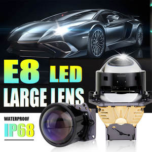 Phares Bi-Project E8 Super Lumineux 75W 7500lm Ampoule H4 en Aluminium, Feux de Brouillard LED, Faisceau Haut/Bas, Projecteur 12V Étanche IP68 - Product Image 4