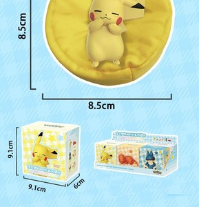 6 styles neufs pour les moments décontractés Pikachu Munchlax Slowpoke <span class=keywords><strong>Rowlet</strong></span> Meowth Charmander Figurines d'anime endormies Jouets en PVC Kawaii Japon - Product Image 1