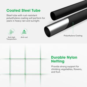 Açık uzun boylu büyük Metal kemerli kemerli tünel salatalık kafes bahçe tırmanma tesisleri kafes bahçe yükseltilmiş yatak - Product Image 3