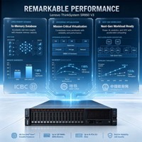 Serveur en rack SR850 V3 2U, 4 sockets Intel Xeon Gold 8468, évolutif, TruDDR5 pour la virtualisation de centre de données, l'informatique en nuage, Ubuntu