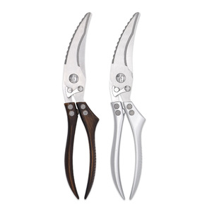 <b>Kitchen</b> <b>Scissor</b> Stainless Steel Elbow Shape Home Use Electroplated Wood Grain Silver - Product Image 2