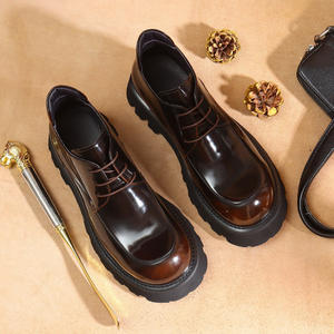 Bottes de cheville rétro pour homme 2025, style chevalier, marron, avec semelles épaisses et douces, pour printemps, automne/hiver, modèles de bottes longues - Product Image 5