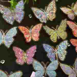 Pegatina de Pared 3D con Diseño de Mariposa, Pegatina Decorativa de Pared de PET, Pegatina de Mariposa Hueca para Decoración DIY - Product Image 1