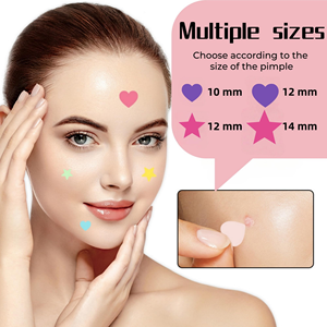 Multi-Shaped Hydrocolloid Acne Patches with Essential Oil Salicylic Acid Centella Asiatica Invisible Vegan Cruelty-Free 24 Dots - Product Image 3