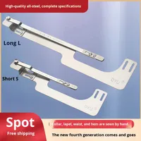 Nouveauté : Guide de couture pour machine à coudre plate, outil pour surjeteuse, pied presseur pour patte de boutonnage