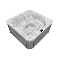 Bain à remous Hydrorelax pour 5 personnes, design moderne, autoportant, en acrylique, pour usage hôtelier