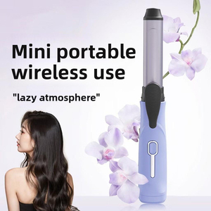 Baguette <span class=keywords><strong>de</strong></span> coiffure compacte 0,75 pouce, 2600 mAh, puissance maximale, 3 températures réglables avec couche anti-brûlure, chauffe rapide <span class=keywords><strong>pour</strong></span> coiffure personnelle - Product Image 5
