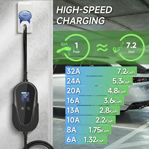 Cable de Carga Rápida NTO de 7KW Tipo 2, 16/32A, Corriente Ajustable, Cable de Carga <span class=keywords><strong>para</strong></span> Vehículo Eléctrico Tipo 2, Cargador EV con Bolsa - Product Image 4