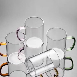 Bộ ly thủy tinh 6 màu đơn giản dùng cho đồ uống lạnh, cà phê & trà - Product Image 5