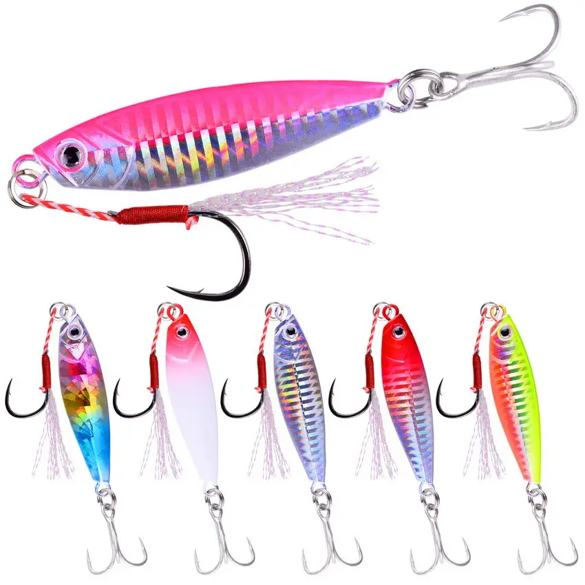 OEM high quality jig Slow Speed Metal Lead saltwater fishing fast vertical Jigging Lures metal jig with hooks