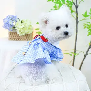 Apple Print Lovable Cute Dog Jupe Pet Spring Summer Dress