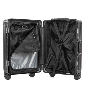 Front Top <b>Suitcase</b> With Tsa Lock Usb Charging 4 Wheels Business Travel Luggage Cart PC Material Solid Color - Product Image 4