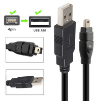 Câble adaptateur USB mâle Firewire IEEE 1394 4 broches mâle ILink pour caméra DV Sony DCR-TRV75E, tressage en PVC, également pour ordinateurs