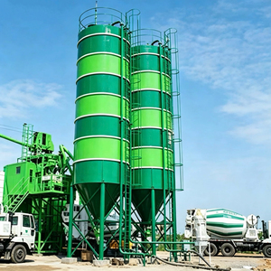 Silo à ciment en acier 200T 300T 500T, réservoir de stockage vertical boulonné pour poudres en vrac avec pompe motorisée et dépoussiéreur pour usine industrielle - Product Image 4