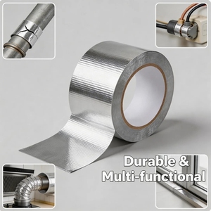 Sterke Zelfklevende Hittebestendige Water Geactiveerde Acryl Enkelzijdige Aluminiumfolie <span class=keywords><strong>Tape</strong></span> Voor Elektronische Component Tijdelijke Bevestiging - Product Image 1