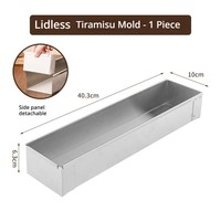 Moule à mousse rectangulaire robuste pour tiramisu avec cadre en acier inoxydable de qualité supérieure pour ustensiles de cuisson multi-usages