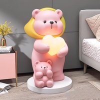 Haute qualité Cure ours grand atterrissage décoration de la maison salon chambre enfants chambre Bluetooth lampe LED Sculpture ornements