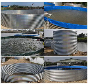 Tanque de Acero Galvanizado en Caliente SDM de 2m-30m, Redondo, Azul, para Cría de Peces, Anti-fugas, Alta Densidad, para Cría de Peces y Camarones - Product Image 3