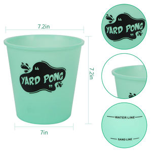 Seau Golf Bean Bag Toss Game Fluorescence Beach <span class=keywords><strong>Bucket</strong></span> avec 4 balles et sac de transport Durable Glow in Dark <span class=keywords><strong>Bucket</strong></span> Toss Game <span class=keywords><strong>Set</strong></span> - Product Image 2