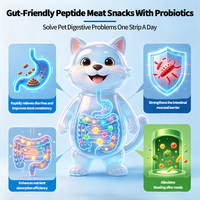 Friandise crémeuse probiotique multi-souches pour chats, soulagement de la diarrhée et des selles molles, collation liquide au peptide de colostrum bovin, vente en gros