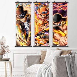 Pintura en Rollo de Anime One Piece con Forma de <span class=keywords><strong>Luffy</strong></span> Nika, Pintura Decorativa en Lienzo de <span class=keywords><strong>Zoro</strong></span> y Nami, Pintura Colgante para Exhibición de Cómics. - Product Image 2