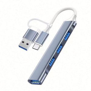 Adaptateur de téléphone portable et ordinateur, sûr et durable, avec quatre ports, transmission haute vitesse, station d'accueil multifonction, séparateur de câbles pour la maison - Product Image 4