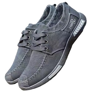 New Canvas Waterproof Lace-up Casual Men's <b>Shoes</b> Soft-soled Low-top Breathable Board <b>Shoes</b> One-step <b>Work</b> Lazy <b>Shoes</b> - Product Image 3