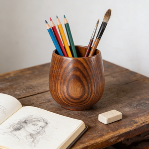 1 tasse en bois, bois, café, thé, bière, jus, lait, eau, mug, artisanal, naturel, cuisine - Product Image 3