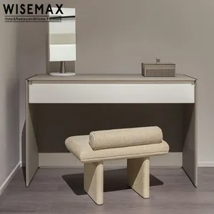 WISEMAX FURNITURE Modern home decor furniture leather sofas ottoman teddy fabric chair living room sitting small shoes stool