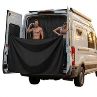 Rideau de Douche pour Porte Arrière, pour VR/Bagages/Caravanes/Camping-cars |   Pare-soleil magnétique à 4 aimants en tissu Oxford 420D à motif uni