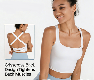 Sujetador Deportivo Cruzado para <span class=keywords><strong>Mujer</strong></span>, <span class=keywords><strong>Chaleco</strong></span> Deportivo con Relleno en <span class=keywords><strong>el</strong></span> Pecho para Correr, Hacer Ejercicio y Yoga - Product Image 2